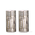 custom Gold Striped Cylinder Vases